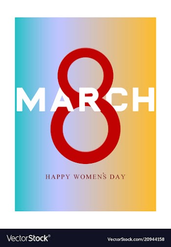 8 march greeting card template international vector image