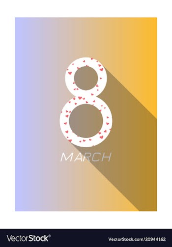 8 march greeting card template international vector image