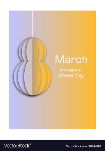 8 march greeting card template international vector image