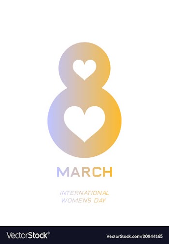 8 march greeting card template international vector image