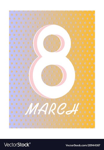 8 march greeting card template international vector image