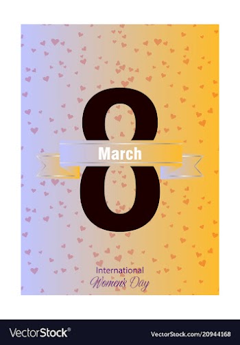 8 march greeting card template international vector image