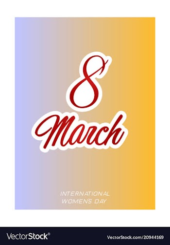 8 march greeting card template international vector image