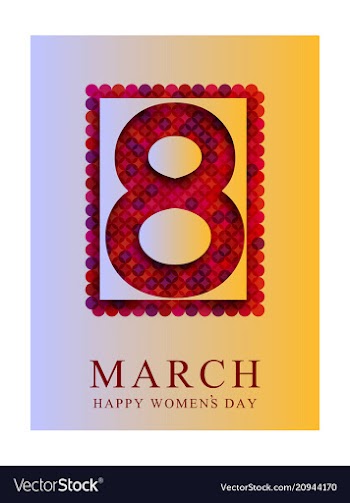 8 march greeting card template international vector image