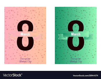 8 march greeting card template international vector image