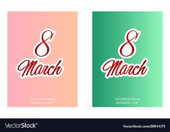 8 march greeting card template international vector image