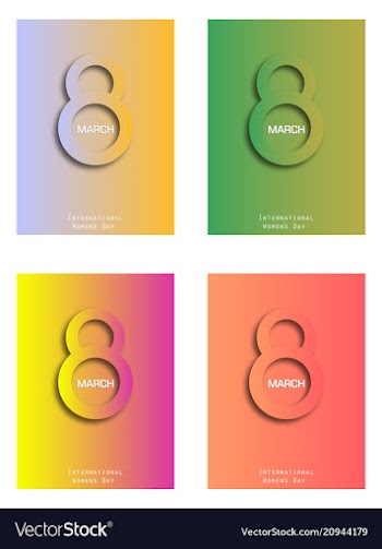 8 march greeting card template international vector image