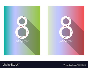 8 march greeting card template international vector image
