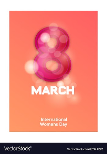 8 march greeting card template international vector image