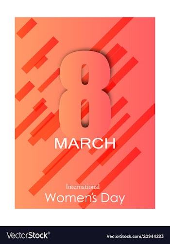 8 march greeting card template international vector image