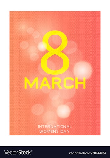 8 march greeting card template international vector image