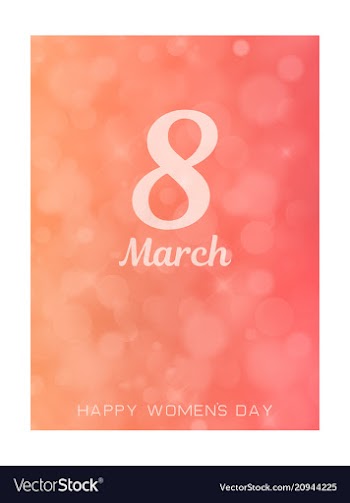 8 march greeting card template international vector image