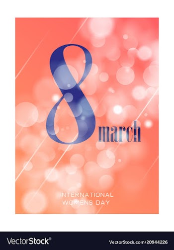 8 march greeting card template international vector image