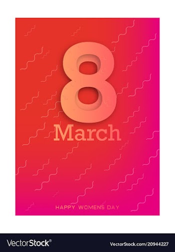 8 march greeting card template international vector image