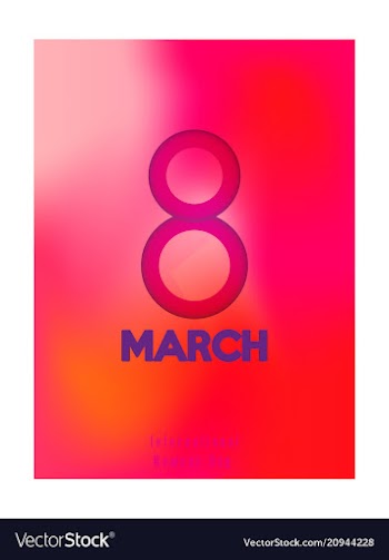 8 march greeting card template international vector image