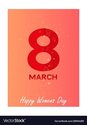 8 march greeting card template international vector image