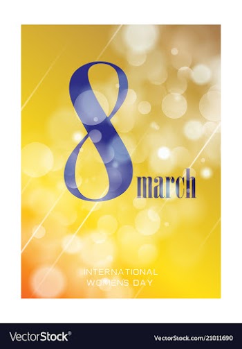 8 march greeting card template international vector image