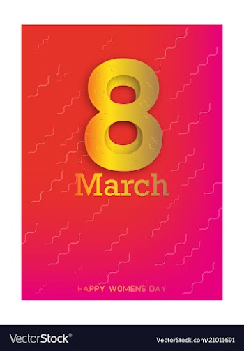 8 march greeting card template international vector image