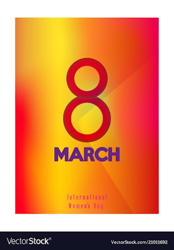 8 march greeting card template international vector image