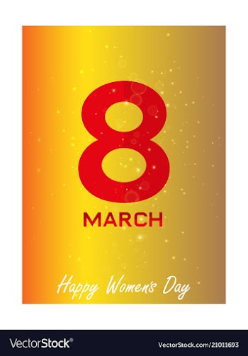 8 march greeting card template international vector image