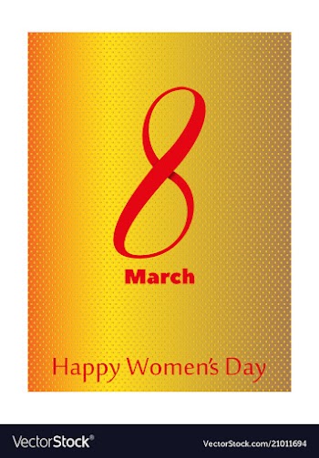 8 march greeting card template international vector image