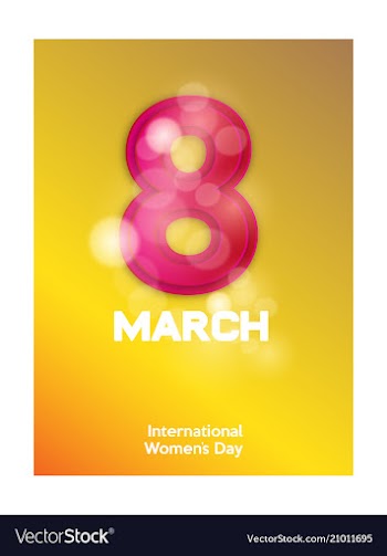 8 march greeting card template international vector image
