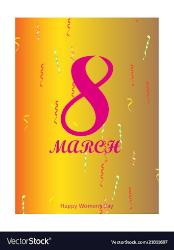 8 march greeting card template international vector image