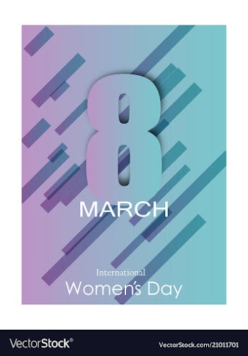 8 march greeting card template international vector image