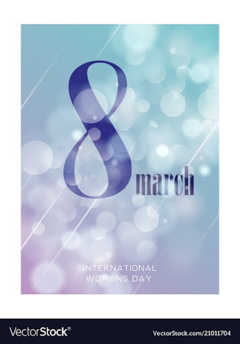 8 march greeting card template international vector image