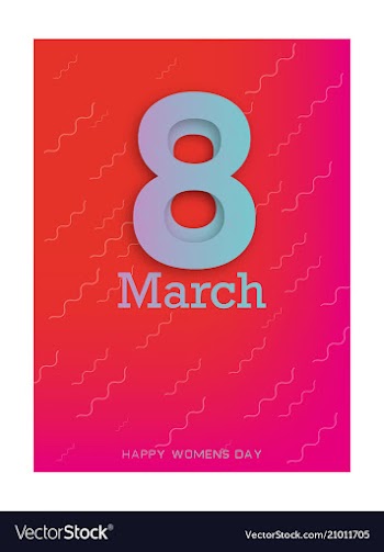 8 march greeting card template international vector image