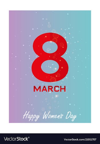 8 march greeting card template international vector image