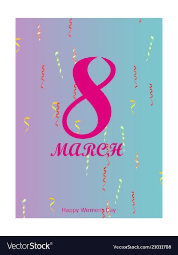 8 march greeting card template international vector image