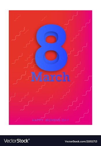 8 march greeting card template international vector image
