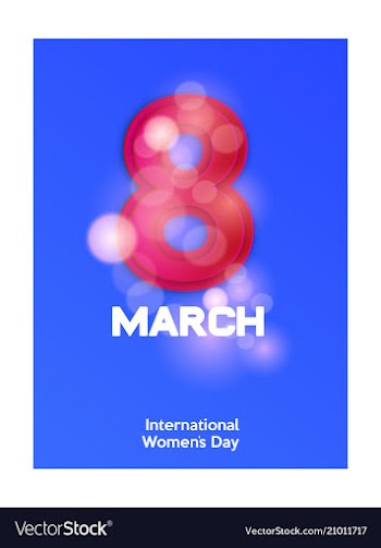 8 march greeting card template international vector image