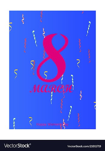 8 march greeting card template international vector image