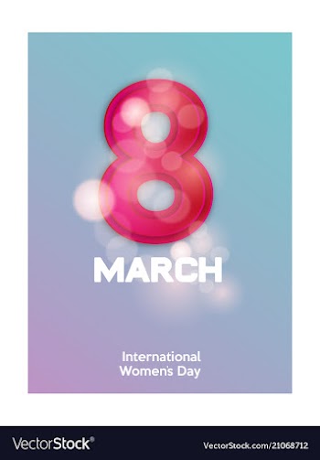 8 march greeting card template international vector image