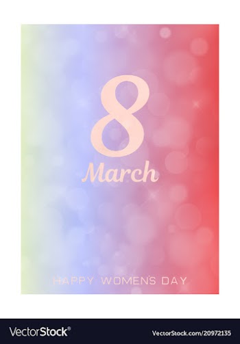 8 march greeting card template on pink background vector image