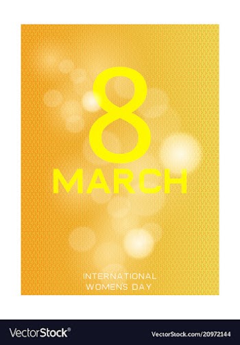 8 march greeting card template on pink background vector image