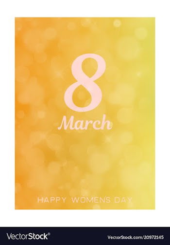 8 march greeting card template on pink background vector image