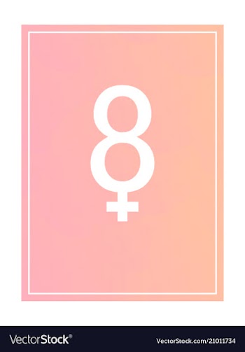 8 march greeting card template on pink background vector image