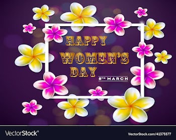 8 march happy womens day floral