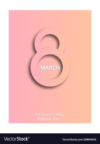 8 march happy womens day greeting card on pink vector image