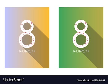 8 march happy womens day greeting card on pink vector image