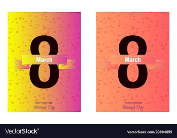 8 march happy womens day greeting card on pink vector image