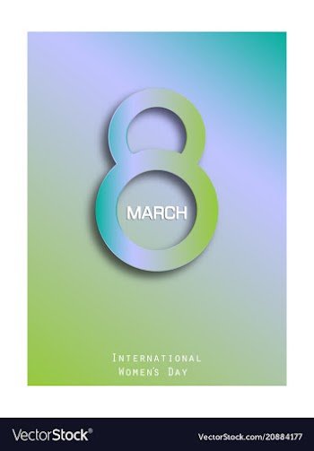 8 march happy womens day greeting card on pink vector image
