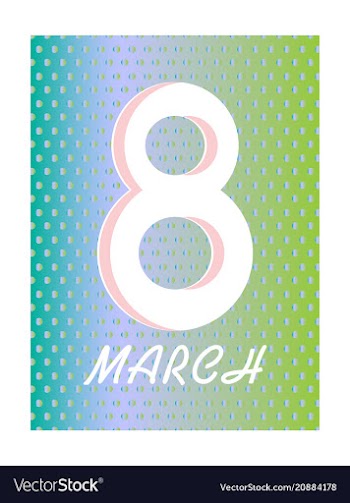 8 march happy womens day greeting card on pink vector image