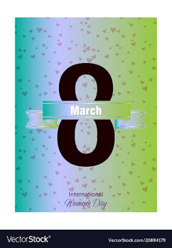 8 march happy womens day greeting card on pink vector image