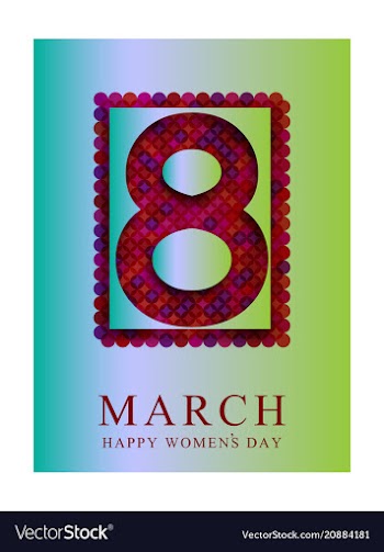 8 march happy womens day greeting card on pink vector image