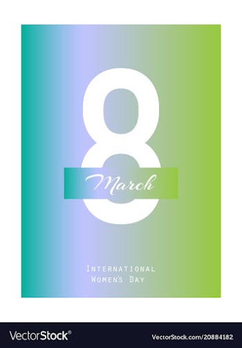 8 march happy womens day greeting card on pink vector image