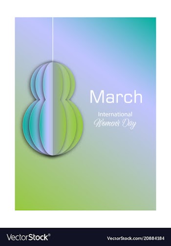 8 march happy womens day greeting card on pink vector image